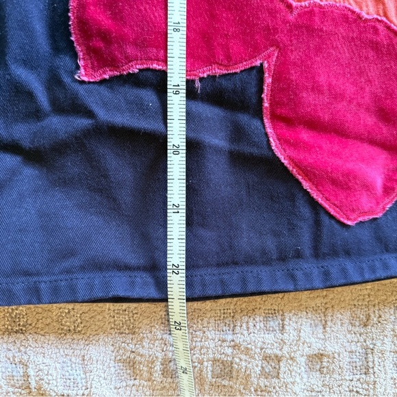 Boden Women’s Purple A Line Midi Skirt with Velvet Rose Appliqué US Size 6 GUC - Picture 10 of 10